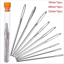 Large Eye Hand Sewing Needles Kit, Big Eye Stitching Needles for Yarn, Embroidery & Jewelry Beading, Household Sewing Acce