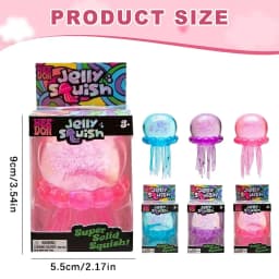 Jellyfish Squish Beach Water Play Octopus Toy Outdoor Squeeze Toy Simulated Octopus Stress Balls Relief Fidget Toy for Kids