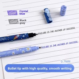 11pcs animal erasable pen 0.7mm friction erasable neutral pen pullover pen stationery writing error drawing error erasable blue