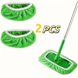 2/4 Reusable Mop Pads with High Water Absorption and Ultra-fine Fiber Cleaning Pads That Can Firmly Adhere To Most Standard Mops