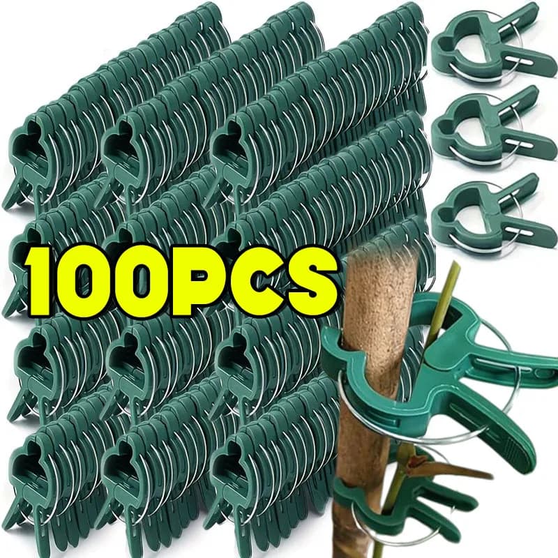 Garden Plant Clips, Plant Support Clips for Securing Stems, Flowers or Climbing Vines To Tomato Cages