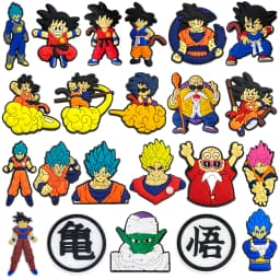 22pcs Dragon Ball Series Shoe Charms for DIY Shoe Decorations Shoe Accessories for Crocs Clog Sandal Decorate Buckle Unisex Gift