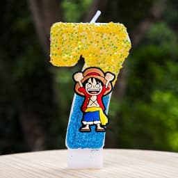 Cute One Piece Theme Luffy Candle Number 0-9 Birthday Cake Candle Decorations Birthday Party Cake Topper Baby Shower Gift