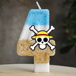 Cute One Piece Theme Luffy Candle Number 0-9 Birthday Cake Candle Decorations Birthday Party Cake Topper Baby Shower Gift