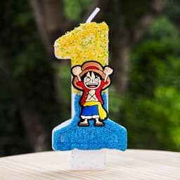 Cute One Piece Theme Luffy Candle Number 0-9 Birthday Cake Candle Decorations Birthday Party Cake Topper Baby Shower Gift