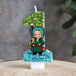 Cute One Piece Theme Luffy Candle Number 0-9 Birthday Cake Candle Decorations Birthday Party Cake Topper Baby Shower Gift