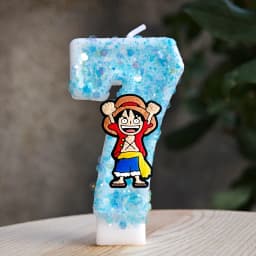 Cute One Piece Theme Luffy Candle Number 0-9 Birthday Cake Candle Decorations Birthday Party Cake Topper Baby Shower Gift
