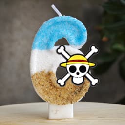Cute One Piece Theme Luffy Candle Number 0-9 Birthday Cake Candle Decorations Birthday Party Cake Topper Baby Shower Gift