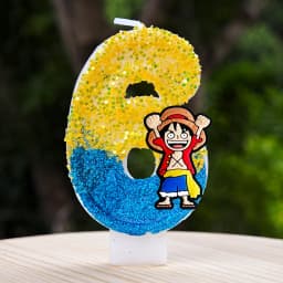 Cute One Piece Theme Luffy Candle Number 0-9 Birthday Cake Candle Decorations Birthday Party Cake Topper Baby Shower Gift