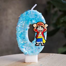 Cute One Piece Theme Luffy Candle Number 0-9 Birthday Cake Candle Decorations Birthday Party Cake Topper Baby Shower Gift