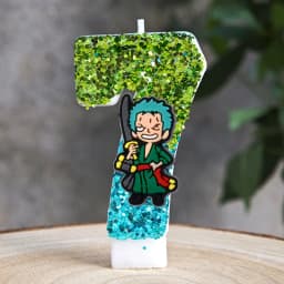 Cute One Piece Theme Luffy Candle Number 0-9 Birthday Cake Candle Decorations Birthday Party Cake Topper Baby Shower Gift