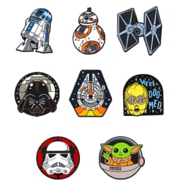 8pcs Star Wars Brooch Set Enameled R2-D2 BB-8 TIE Fighter Darth Vader Stormtrooper Fashion Metal Badges for Backpack