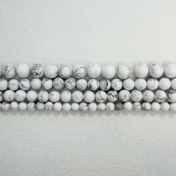 Natural Stone White Howlite Turquoise Round Loose Beads 15" Strand 3 4 6 8 10 12 MM Pick Size For Jewelry