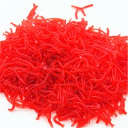 200pcs/Lot Fishy Smell Red Worm Soft Silicone Bait Shrimp Flavor Additives Fishing Lures Artificial Lure Carp Bass Isca Tackle