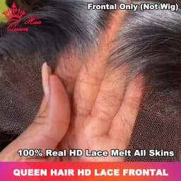 Queen Hair Real HD Frontal/Closure Only Invisible Melt Skin Lace 13x6 13x4 4x4 4x6 5x5 6x6 7x7 Raw Human Hair Body Wave/Straight