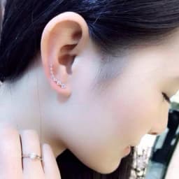 Latest Fashion Super Cute Korean Designer Flash Five Square Zircon Earrings, Seven Rhinestone Star Ear Clip Jewelry