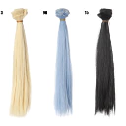 1pcs Hair Refires Bjd Hair 25cm*100CM Black Pink Brown Khaki White Grey Color Long Straight Wig Hair for 1/3 1/4 BJD Diy