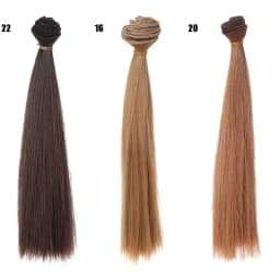1pcs Hair Refires Bjd Hair 25cm*100CM Black Pink Brown Khaki White Grey Color Long Straight Wig Hair for 1/3 1/4 BJD Diy