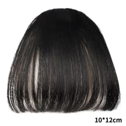Synthetic Air Bangs Hair Clip-In Extension Heat Resistant Invisible Hairpiece Women Natural Black Bangs Hair Clip Hair Extension