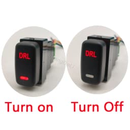 1Pc For Mitsubishi Pajero V73 V93 Lancer Outlander ASX L200 RED LED key switch fog light daytime running DRL Power Switch Button