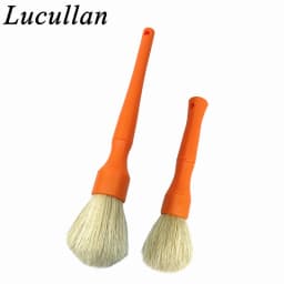 Lucullan Super Dense Natural Boar's Hair Premium Cleaning Brushes For Small Spaces,Engine Bays,Exterior Detailing