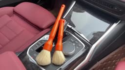 Lucullan Super Dense Natural Boar's Hair Premium Cleaning Brushes For Small Spaces,Engine Bays,Exterior Detailing