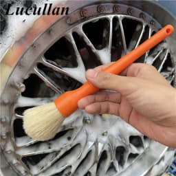 Lucullan Super Dense Natural Boar's Hair Premium Cleaning Brushes For Small Spaces,Engine Bays,Exterior Detailing