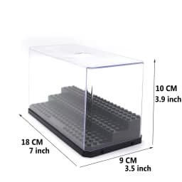 3 Steps Dustproof Acrylic Figures City Car Model Collection Display Box Building Block Storage Plexiglass Showcase Bricks Toys