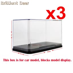 3 Steps Dustproof Acrylic Figures City Car Model Collection Display Box Building Block Storage Plexiglass Showcase Bricks Toys