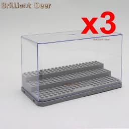3 Steps Dustproof Acrylic Figures City Car Model Collection Display Box Building Block Storage Plexiglass Showcase Bricks Toys