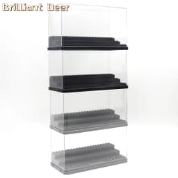 3 Steps Dustproof Acrylic Figures City Car Model Collection Display Box Building Block Storage Plexiglass Showcase Bricks Toys