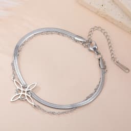 Dawapara Witch Knot Charm Bracelet for Women Celtics Knot Protection Amulet Bead Chain Stainless Steel Witchcraft Wiccan Jewelry