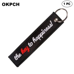1 PC Novelty Keychain Launch Key Chain Bijoux Keychains for Motorcycles and Cars Key Tag New Embroidery Key Fobs