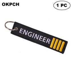 1 PC Novelty Keychain Launch Key Chain Bijoux Keychains for Motorcycles and Cars Key Tag New Embroidery Key Fobs