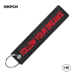 1 PC Novelty Keychain Launch Key Chain Bijoux Keychains for Motorcycles and Cars Key Tag New Embroidery Key Fobs