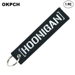 1 PC Novelty Keychain Launch Key Chain Bijoux Keychains for Motorcycles and Cars Key Tag New Embroidery Key Fobs