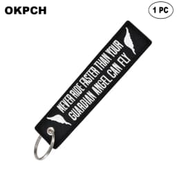 1 PC Novelty Keychain Launch Key Chain Bijoux Keychains for Motorcycles and Cars Key Tag New Embroidery Key Fobs