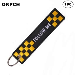 1 PC Novelty Keychain Launch Key Chain Bijoux Keychains for Motorcycles and Cars Key Tag New Embroidery Key Fobs