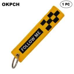 1 PC Novelty Keychain Launch Key Chain Bijoux Keychains for Motorcycles and Cars Key Tag New Embroidery Key Fobs