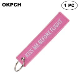 1 PC Novelty Keychain Launch Key Chain Bijoux Keychains for Motorcycles and Cars Key Tag New Embroidery Key Fobs