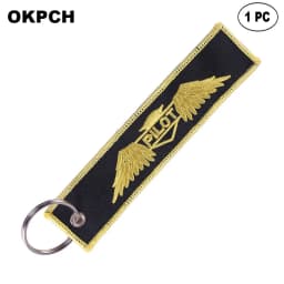 1 PC Novelty Keychain Launch Key Chain Bijoux Keychains for Motorcycles and Cars Key Tag New Embroidery Key Fobs