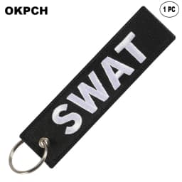 1 PC Novelty Keychain Launch Key Chain Bijoux Keychains for Motorcycles and Cars Key Tag New Embroidery Key Fobs