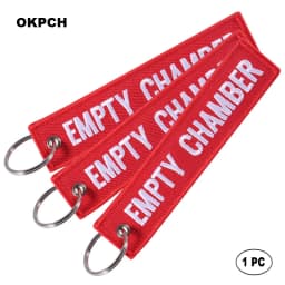 1 PC Novelty Keychain Launch Key Chain Bijoux Keychains for Motorcycles and Cars Key Tag New Embroidery Key Fobs