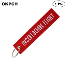 1 PC Novelty Keychain Launch Key Chain Bijoux Keychains for Motorcycles and Cars Key Tag New Embroidery Key Fobs
