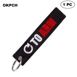 1 PC Novelty Keychain Launch Key Chain Bijoux Keychains for Motorcycles and Cars Key Tag New Embroidery Key Fobs