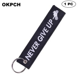 1 PC Novelty Keychain Launch Key Chain Bijoux Keychains for Motorcycles and Cars Key Tag New Embroidery Key Fobs