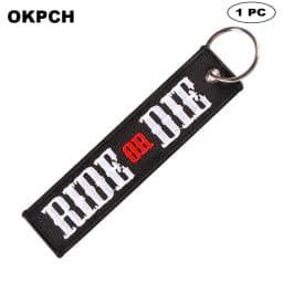 1 PC Novelty Keychain Launch Key Chain Bijoux Keychains for Motorcycles and Cars Key Tag New Embroidery Key Fobs
