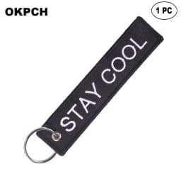 1 PC Novelty Keychain Launch Key Chain Bijoux Keychains for Motorcycles and Cars Key Tag New Embroidery Key Fobs