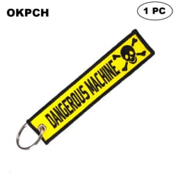 1 PC Novelty Keychain Launch Key Chain Bijoux Keychains for Motorcycles and Cars Key Tag New Embroidery Key Fobs