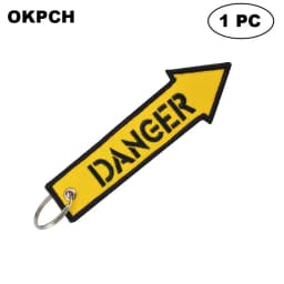1 PC Novelty Keychain Launch Key Chain Bijoux Keychains for Motorcycles and Cars Key Tag New Embroidery Key Fobs